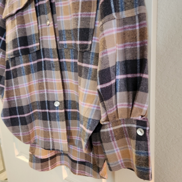 ZARA Oversized Plaid Shirt Shacket Pendleton - Picture 8 of 11